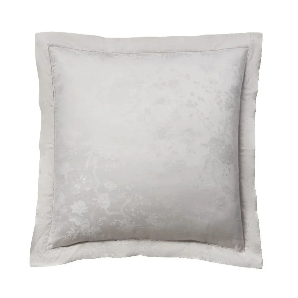 Ralph Lauren Luxury Bethany Organic Cotton Euro Pillow Sham Silver 26x26
